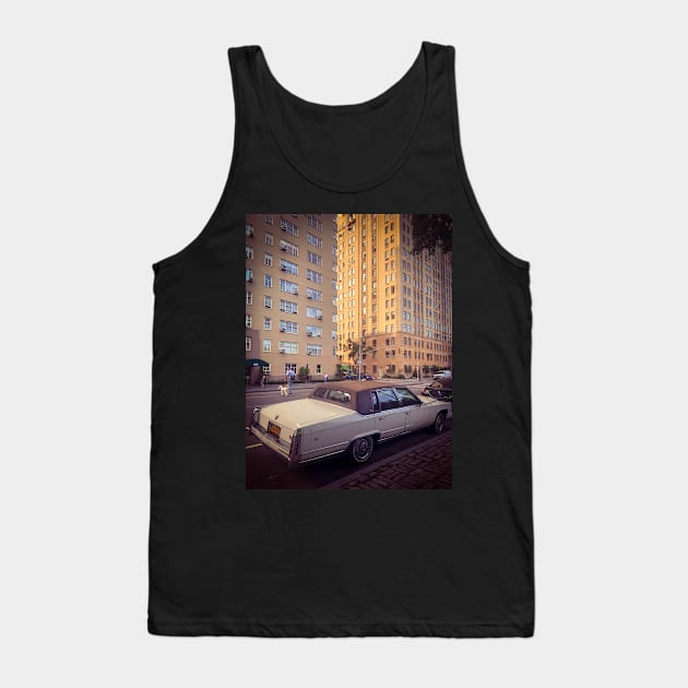 Upper West Side Manhattan NYC Vintage Car Cadillac Tank Top by eleonoraingrid